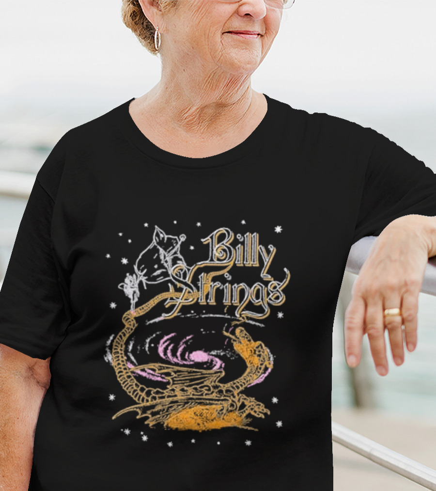 Billy Strings Cosmic Dragon Spiral With Stars Fall Tour T-Shirt