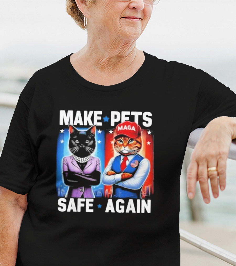 Make Pets Safe Again MAGA Cat And Dog Debate T-Shirt