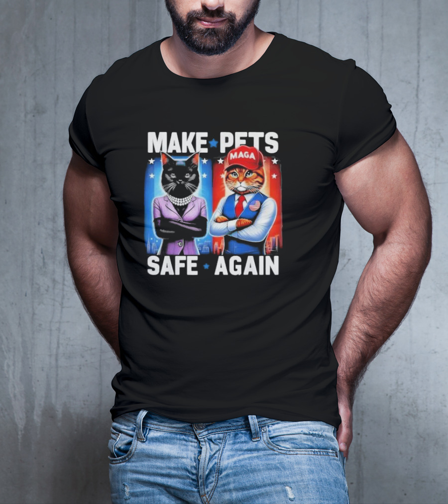 Make Pets Safe Again MAGA Cat And Dog Debate T-Shirt