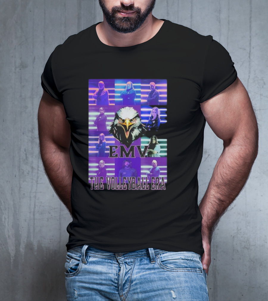 EMV The Volleyball Era Eagle Team Members In Neon Lights T-Shirt