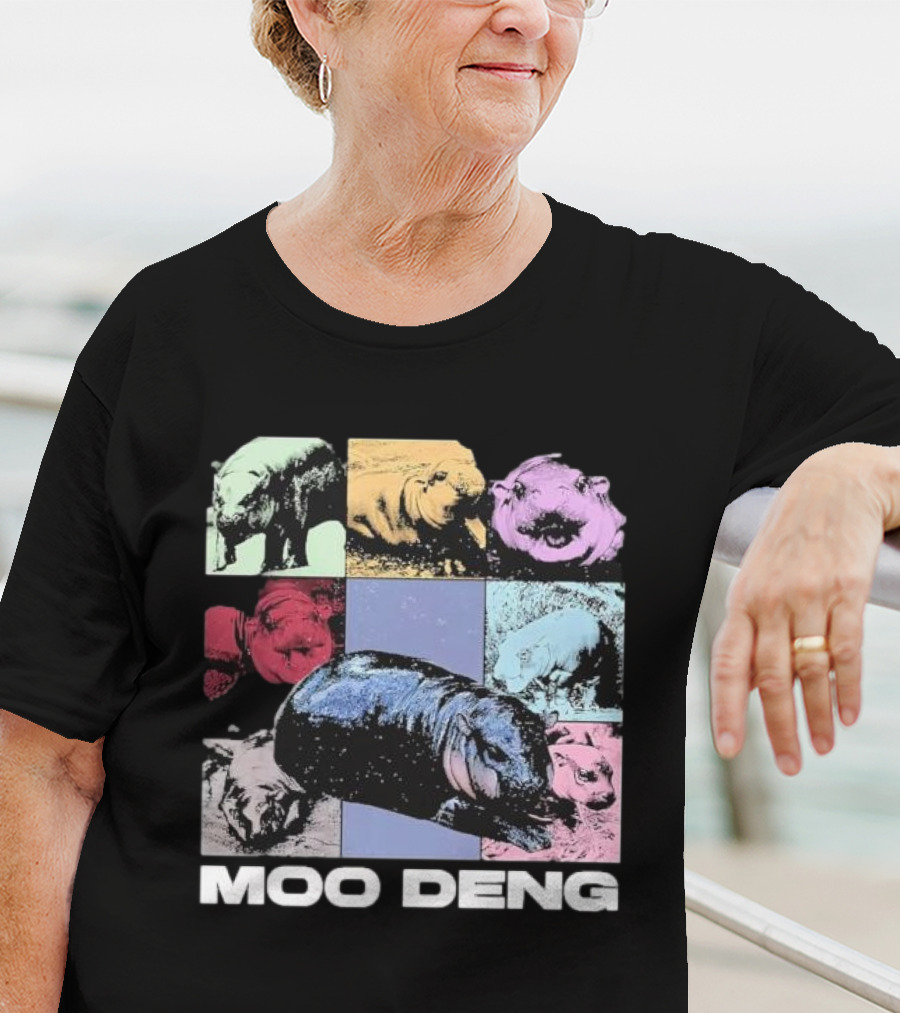 Moo Deng Era Cute Baby Hippo Pop T-Shirt