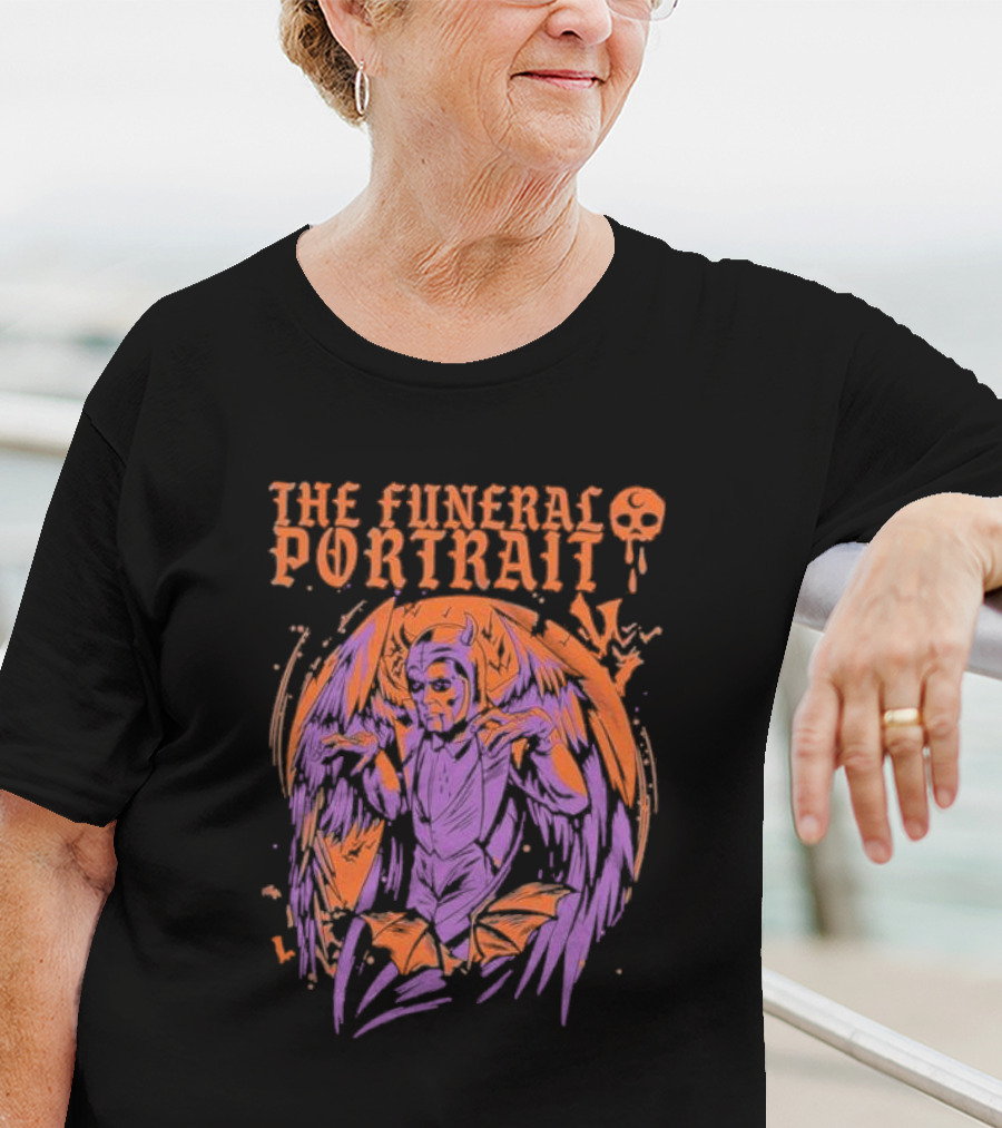The Funeral Portrait Bat Winged Skull Rockabilia Exclusive T-Shirt