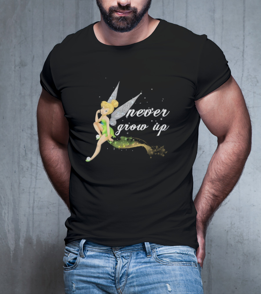 Tinkerbell Never Grow Up Fantasy Fairy Magic T-Shirt