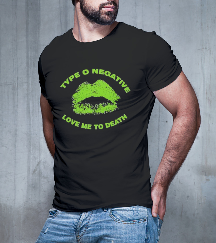 Type O Negative Love Me To Death Green Lips T-Shirt