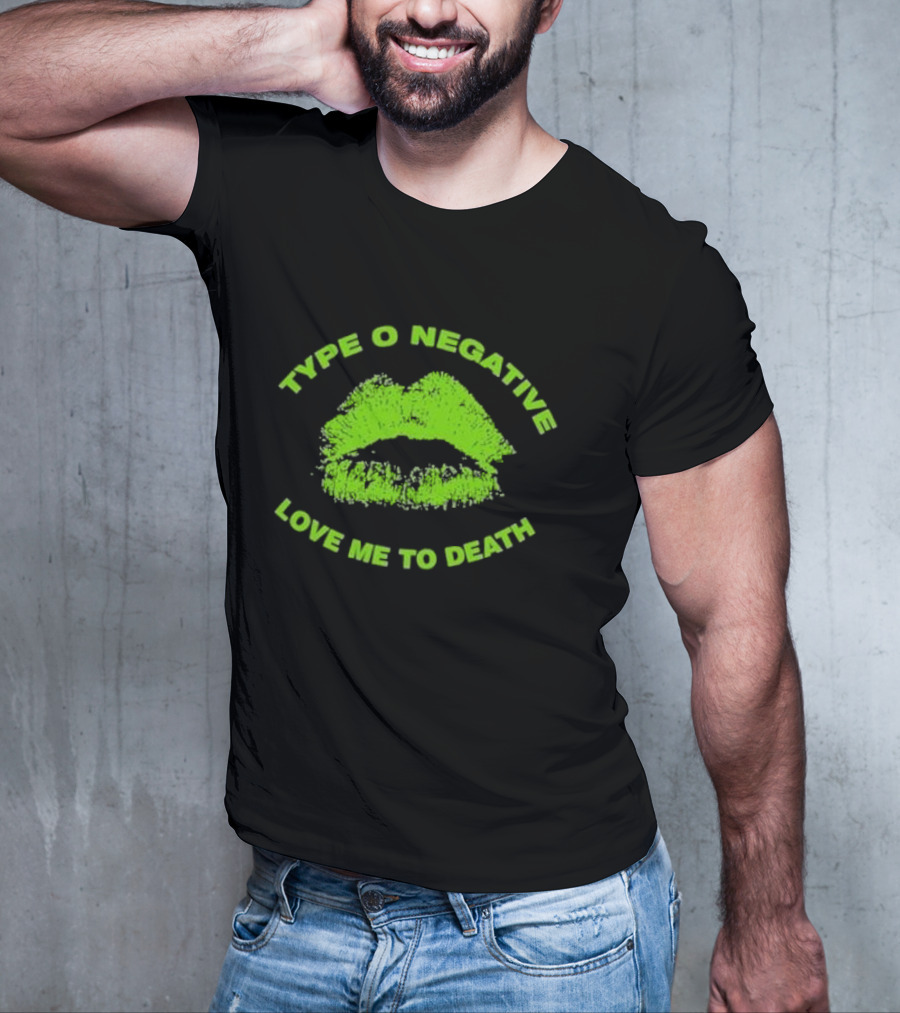 Type O Negative Love Me To Death Green Lips T-Shirt