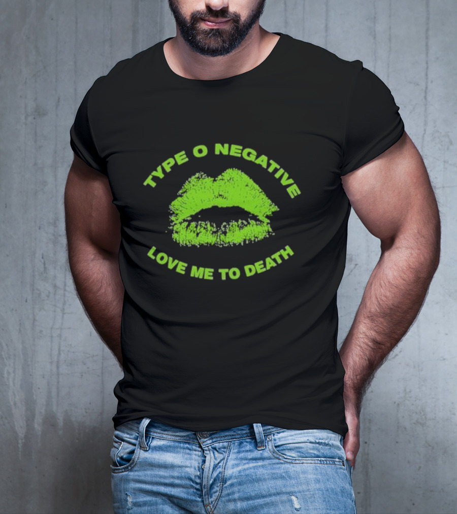 Type O Negative Love Me To Death Green Lips T-Shirt