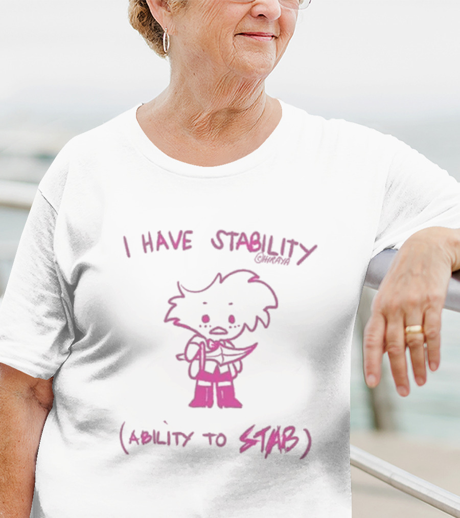 I Have Stability Hiraya Ability To Stab Angel Dust Fanart T-Shirt