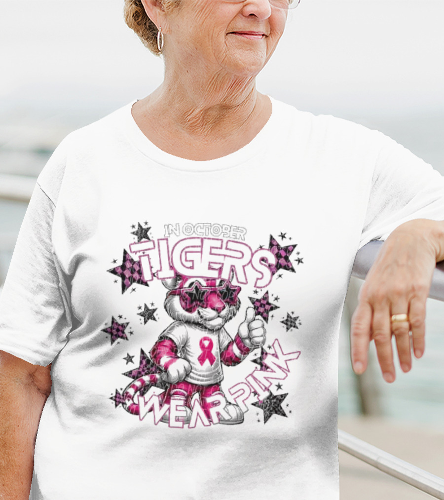 In October Tigers Wear Pink Detroit Tigers Baseball October Ready T-Shirt