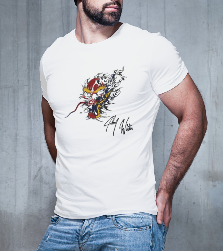 Johnny Winter Superb Fiery Dragon T-Shirt