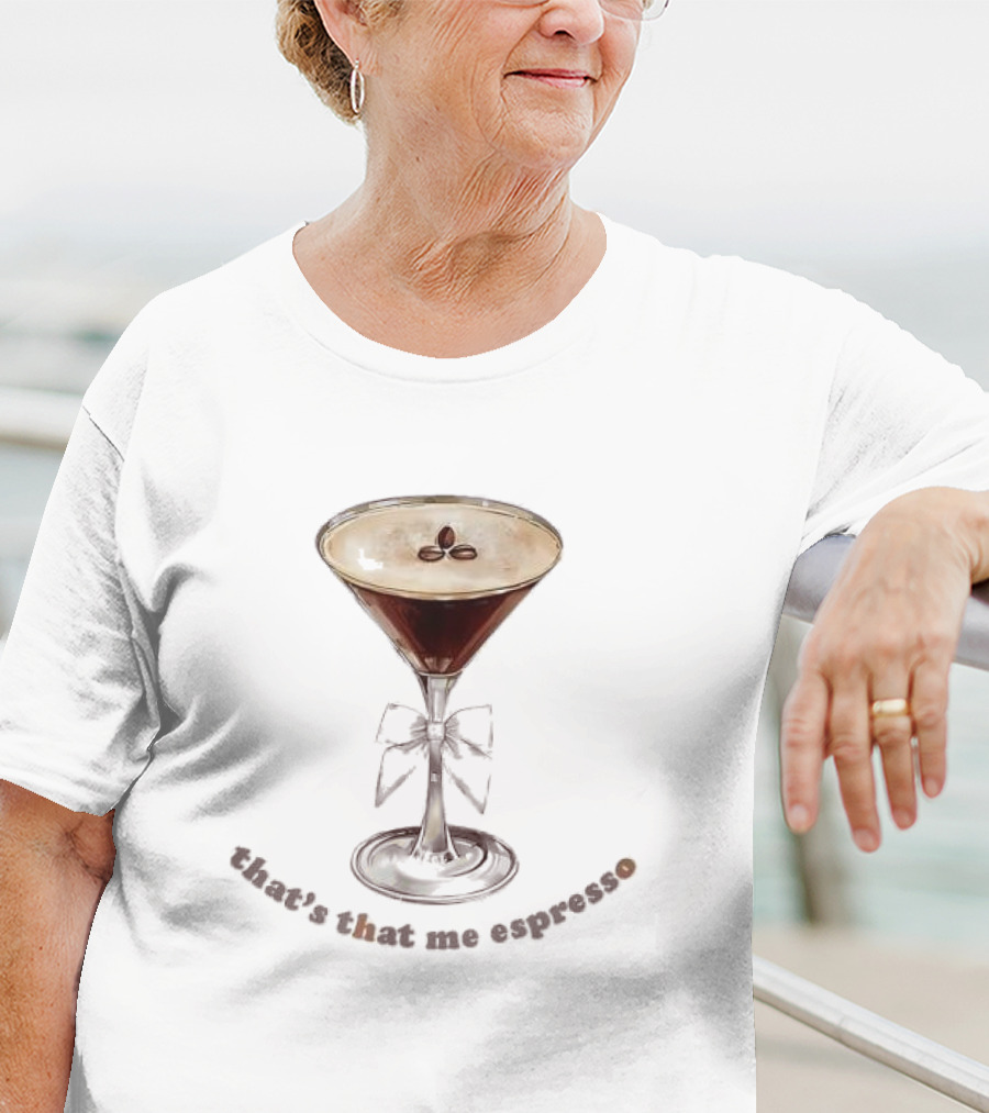 That's That Me Espresso Martini With Blue Bow Motif T-Shirt