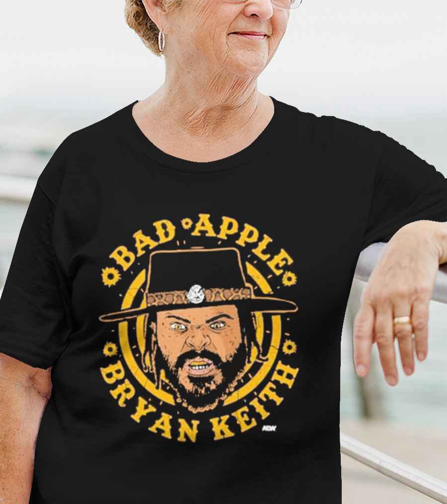 Bad Apple Bryan Keith Wild West Cowboy Face Hat T-Shirt