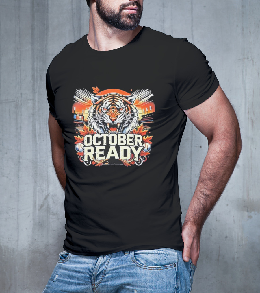 Detroit Tigers October Ready Baseball Season Matchup T-Shirt