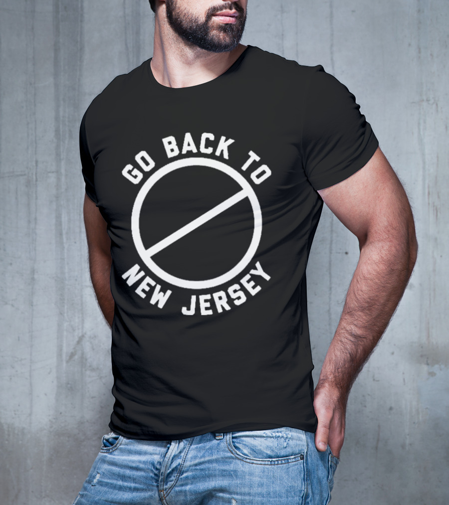 Go Back To New Jersey Circle Slash T-Shirt