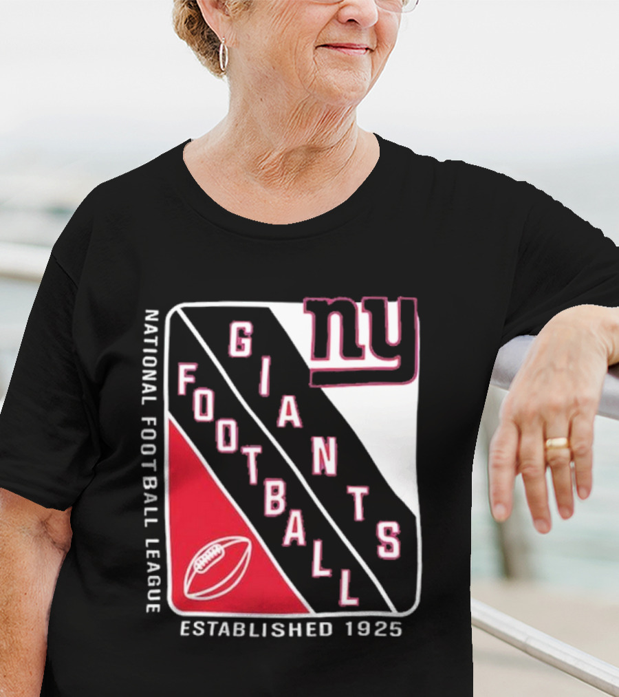 New York Giants National Football League Established 1925 Football Shield T-Shirt
