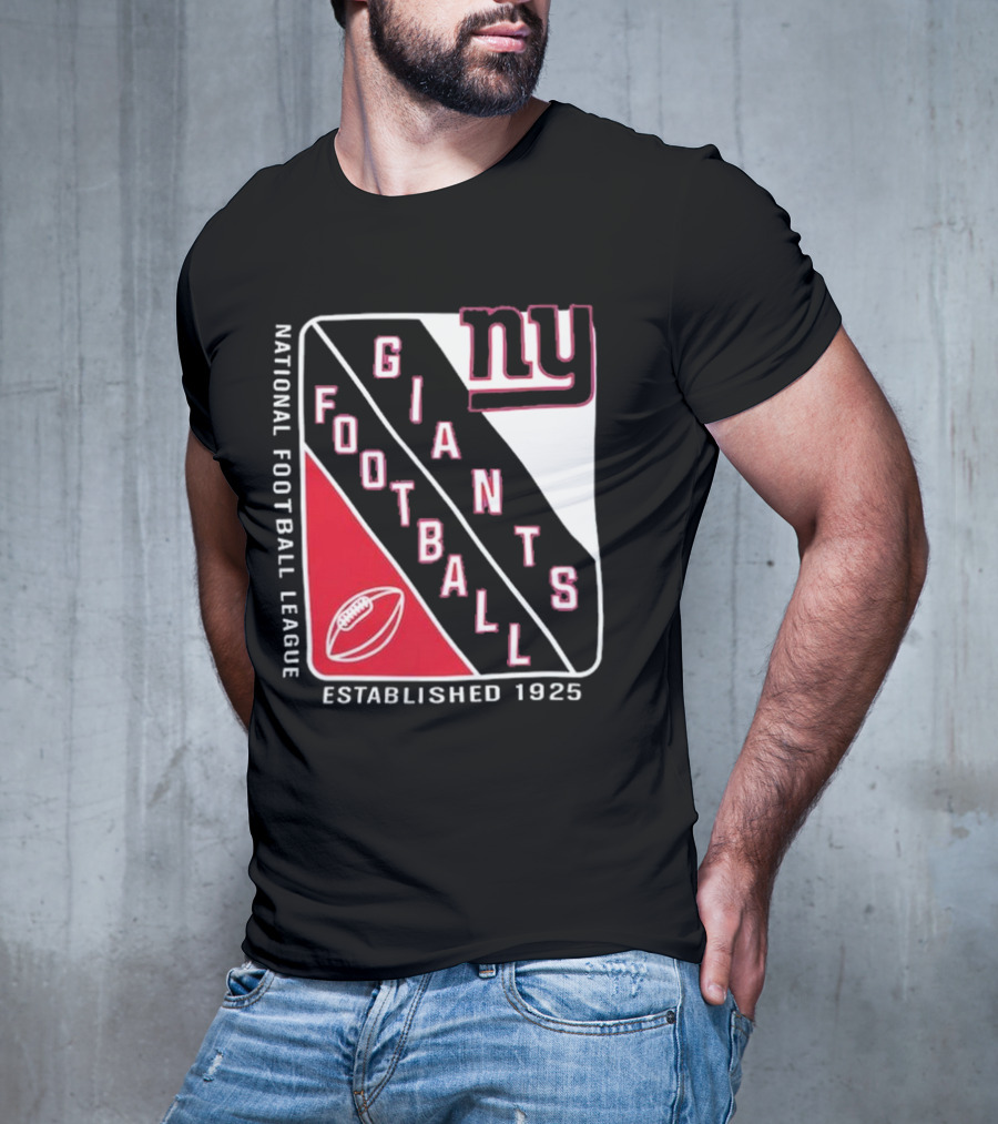 New York Giants National Football League Established 1925 Football Shield T-Shirt