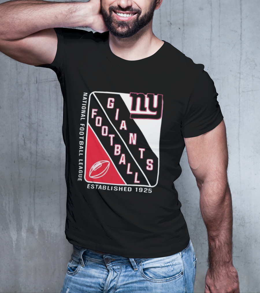 New York Giants National Football League Established 1925 Football Shield T-Shirt