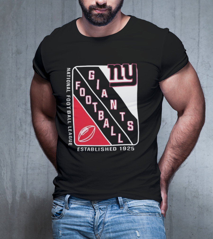 New York Giants National Football League Established 1925 Football Shield T-Shirt