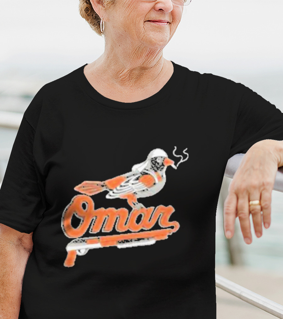 Omar Smoking Bird Perched On Shotgun Baltimore Oriole T-Shirt