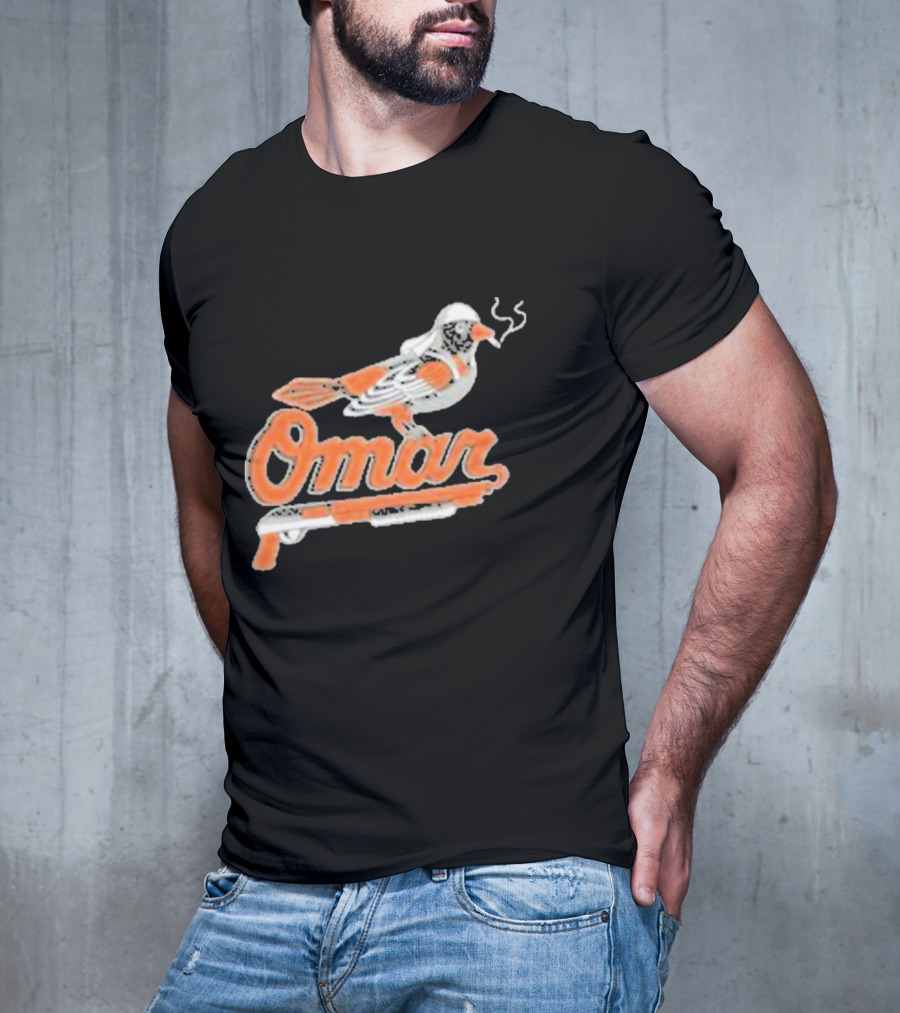 Omar Smoking Bird Perched On Shotgun Baltimore Oriole T-Shirt