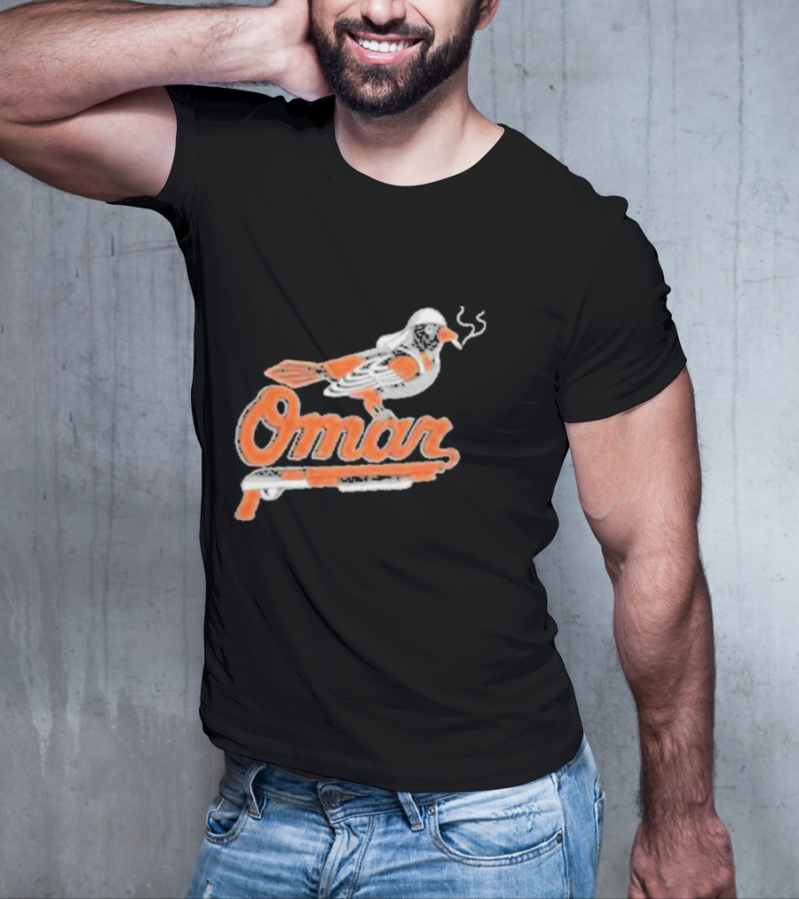 Omar Smoking Bird Perched On Shotgun Baltimore Oriole T-Shirt
