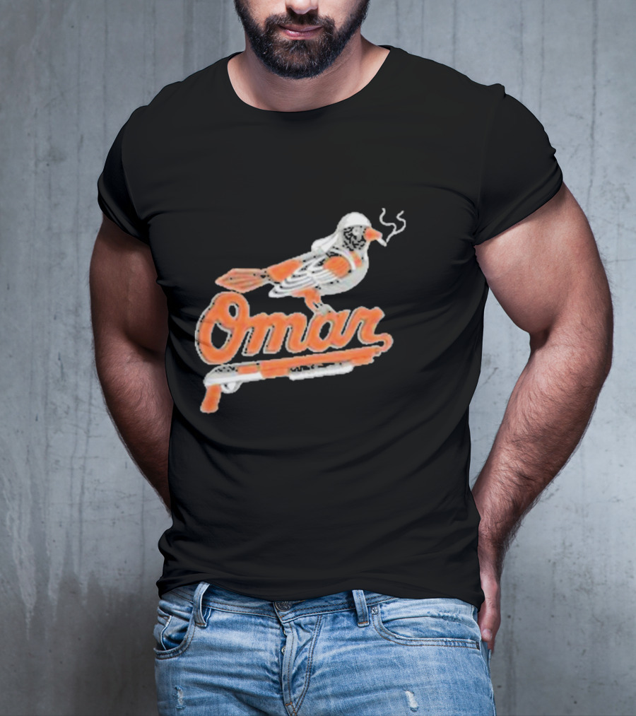 Omar Smoking Bird Perched On Shotgun Baltimore Oriole T-Shirt