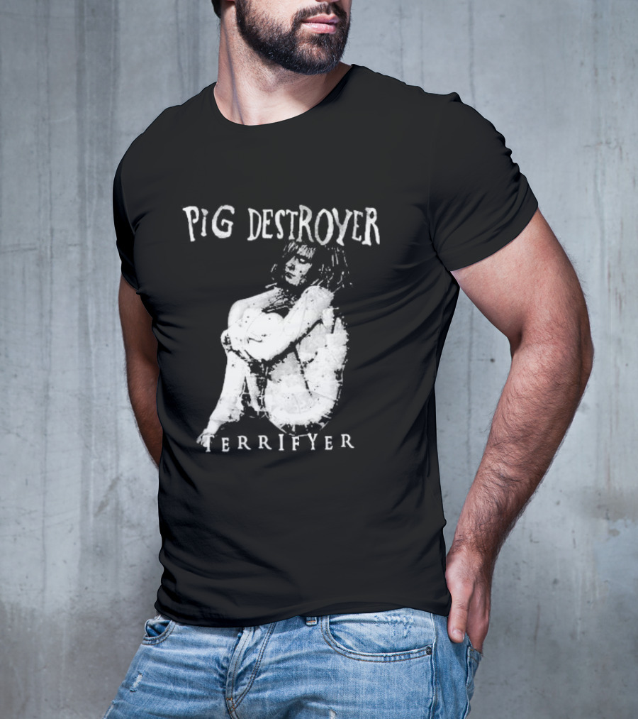 Pig Destroyer Terrifyer Ladies Cropped Dark Aesthetic T-Shirt
