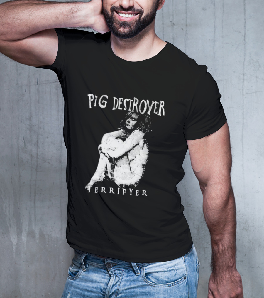 Pig Destroyer Terrifyer Ladies Cropped Dark Aesthetic T-Shirt