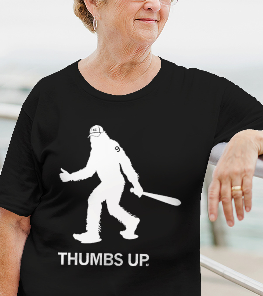 Raygunsite KC Bigfoot Thumbs Up With Baseball Bat T-Shirt