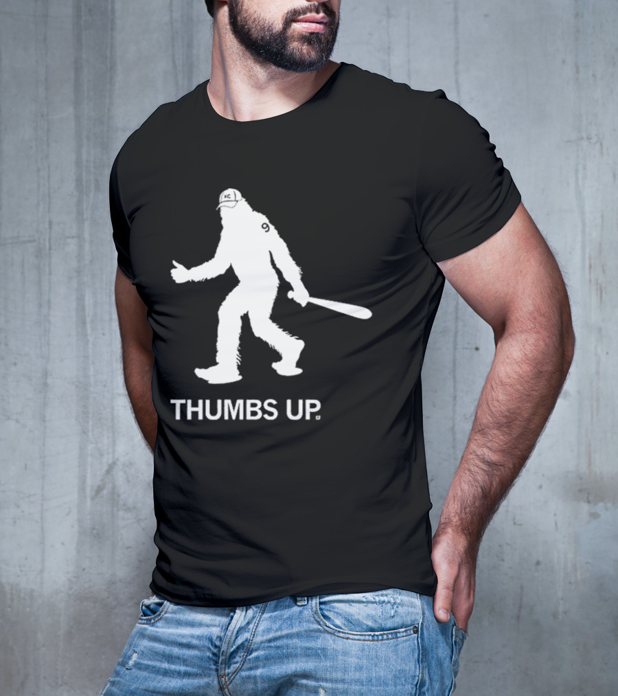 Raygunsite KC Bigfoot Thumbs Up With Baseball Bat T-Shirt