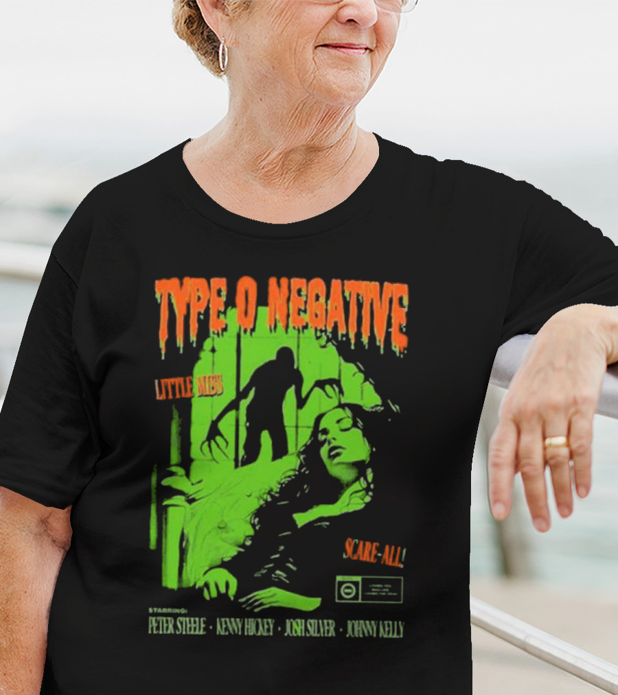 Type O Negative Little Miss Scare-All Horror Starring Peter Steele Kenny Hickey Josh Silver Johnny Kelly T-Shirt