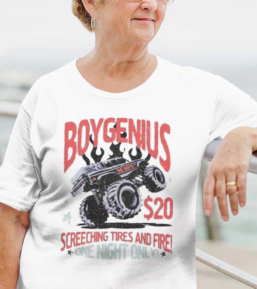 Boygenius $20 The Boys Screeching Tires And Fire One Night Only T-Shirt