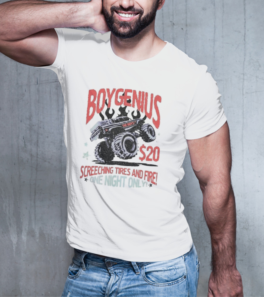 Boygenius $20 The Boys Screeching Tires And Fire One Night Only T-Shirt