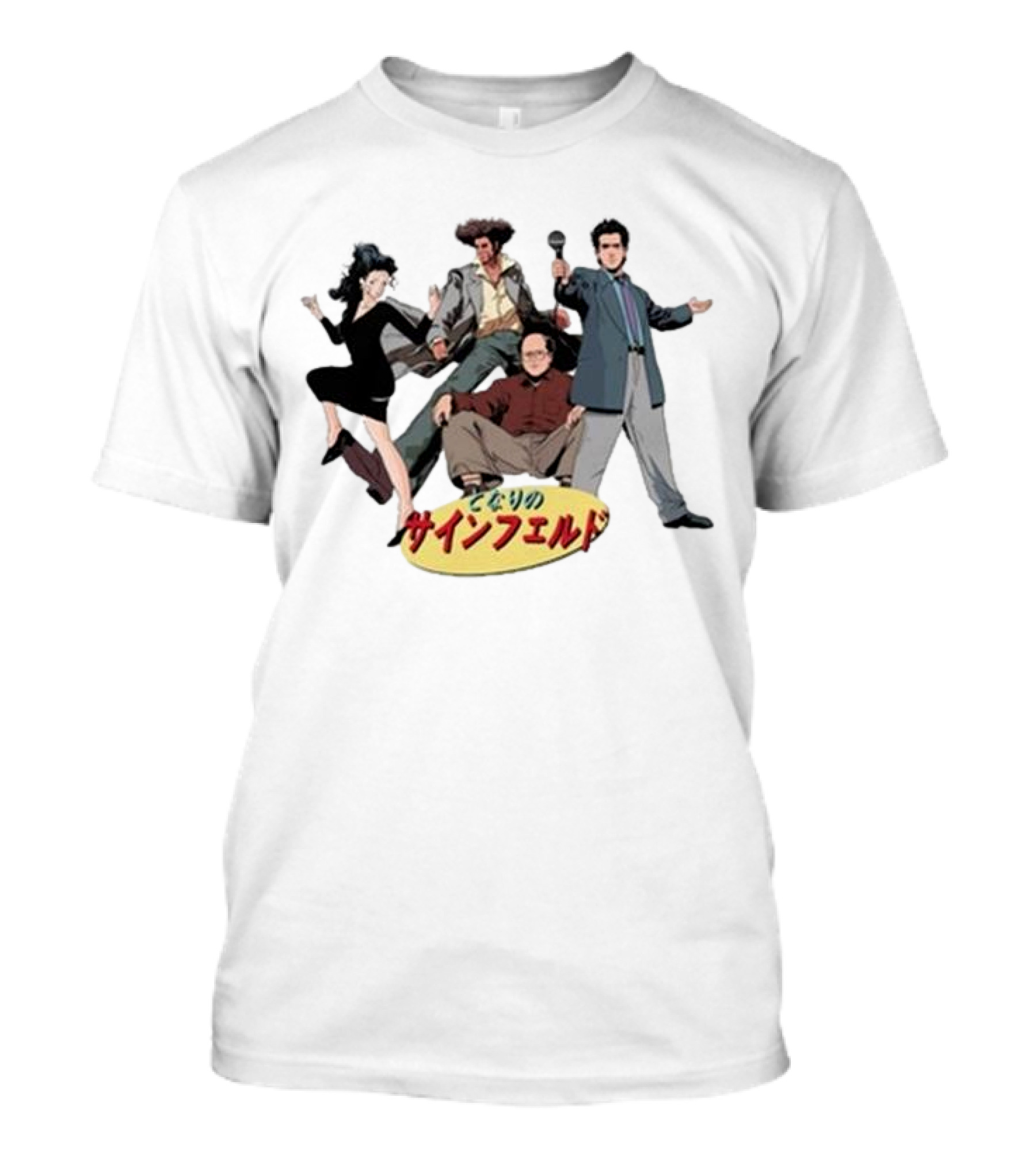 Japanese 90s Sitcom K Thor Jensen Seinfeld Anime Style Characters T-Shirt