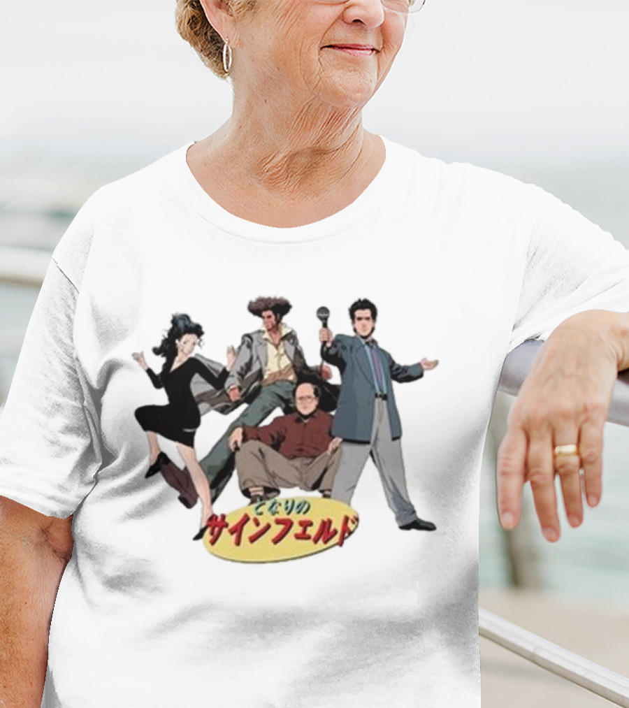 Japanese 90s Sitcom K Thor Jensen Seinfeld Anime Style Characters T-Shirt
