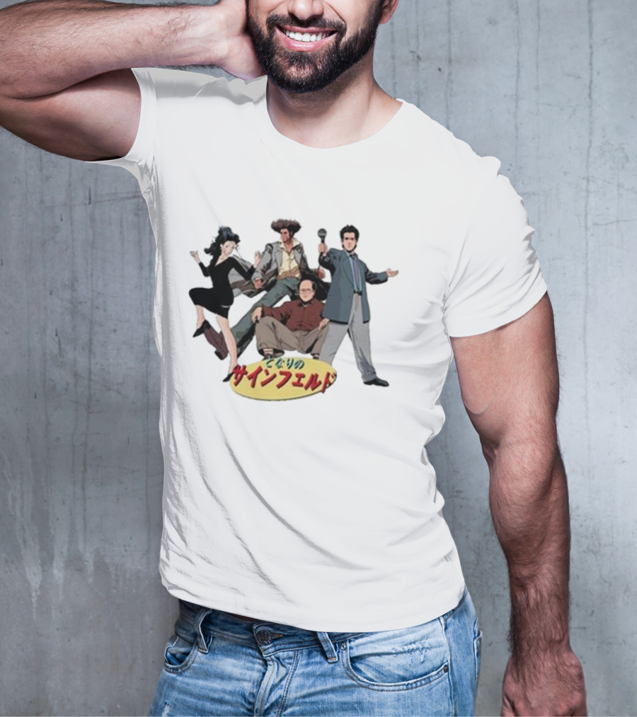 Japanese 90s Sitcom K Thor Jensen Seinfeld Anime Style Characters T-Shirt