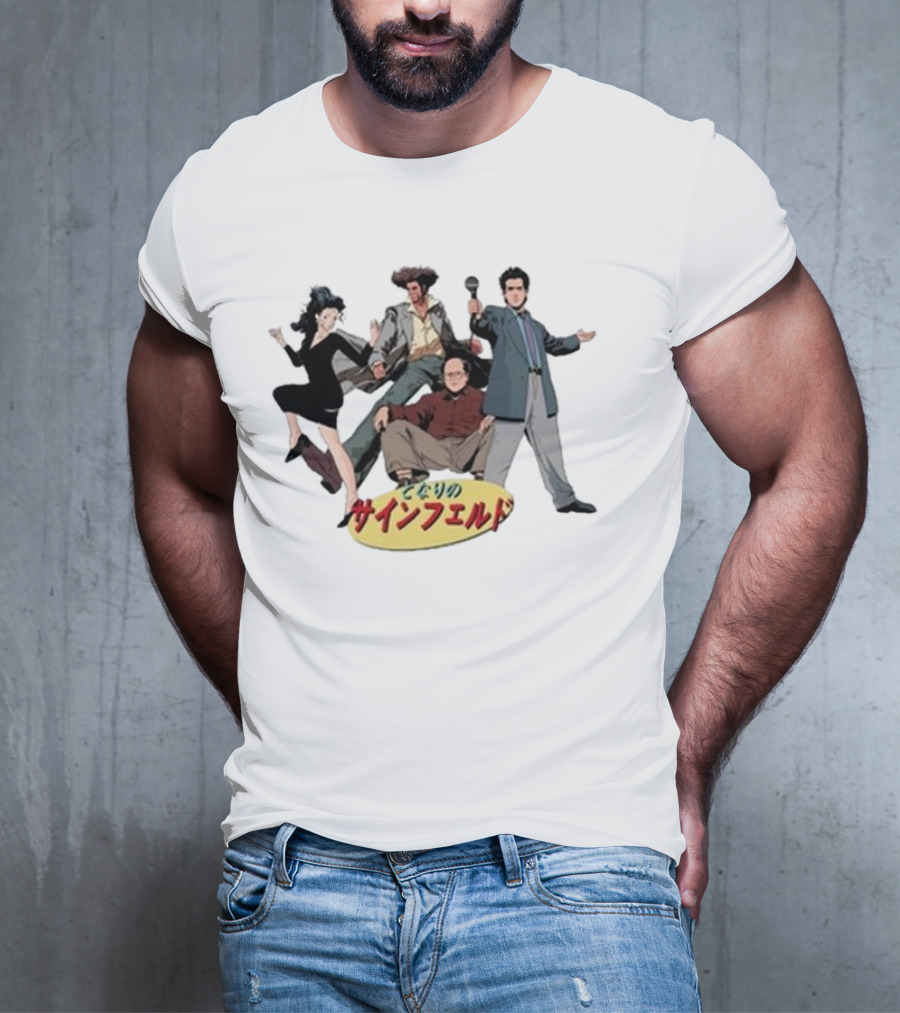 Japanese 90s Sitcom K Thor Jensen Seinfeld Anime Style Characters T-Shirt