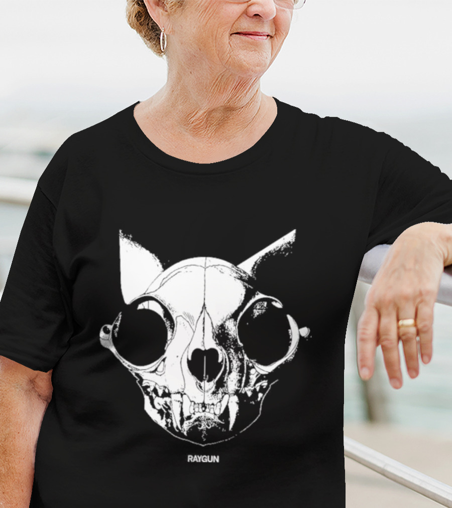 Cat Skull Raygun Heavyweight T-Shirt