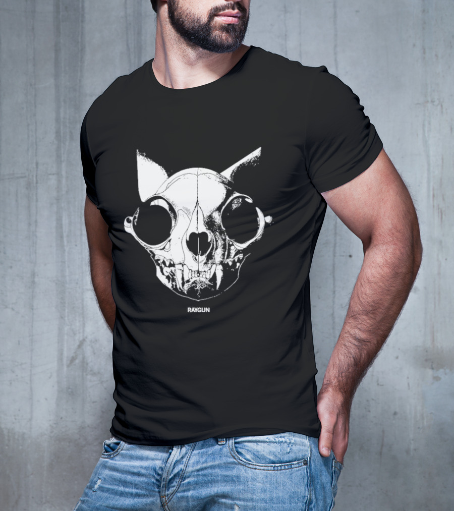 Cat Skull Raygun Heavyweight T-Shirt