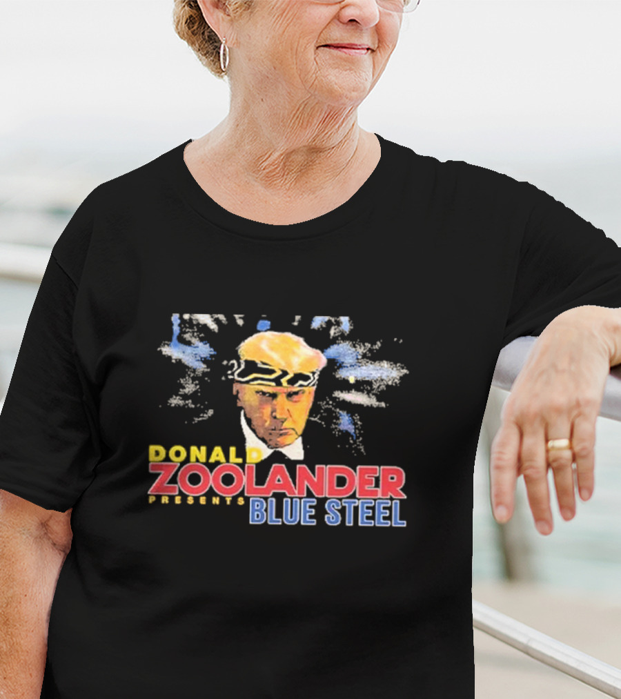 Donald Zoolander Presents Blue Steel Parody With Iconic Headband Look T-Shirt