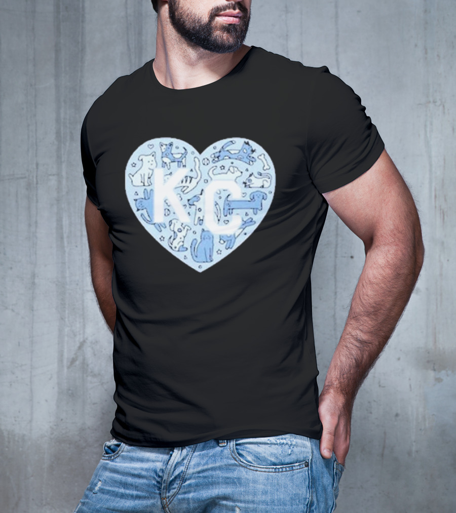 KC Pet Project Heart Cats Dogs Animal T-Shirt