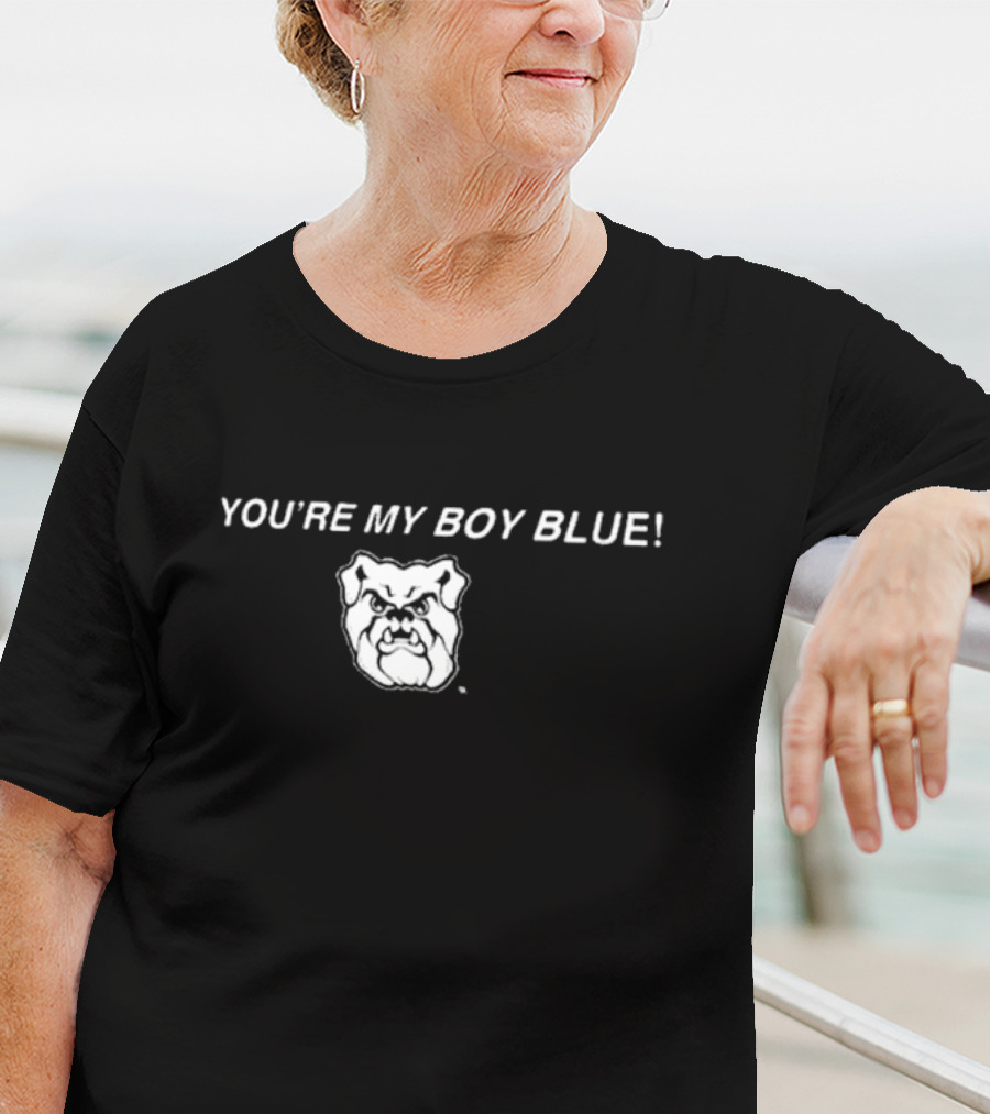 YOU'RE MY BOY BLUE Bulldog Face T-Shirt