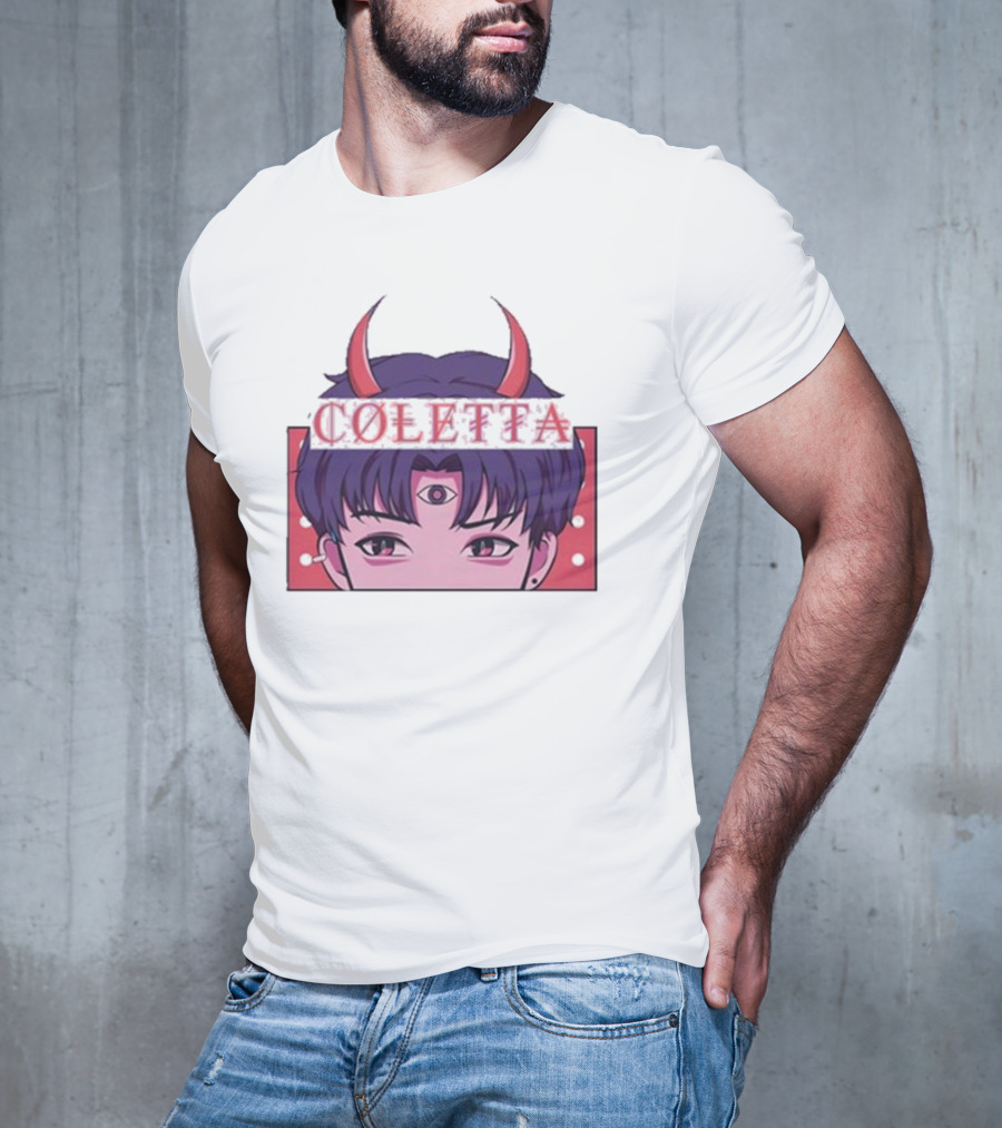 Coletta Manga Anime Third Eye Red Horns T-Shirt