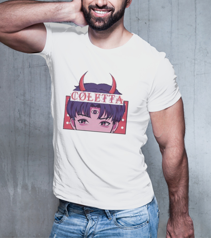 Coletta Manga Anime Third Eye Red Horns T-Shirt