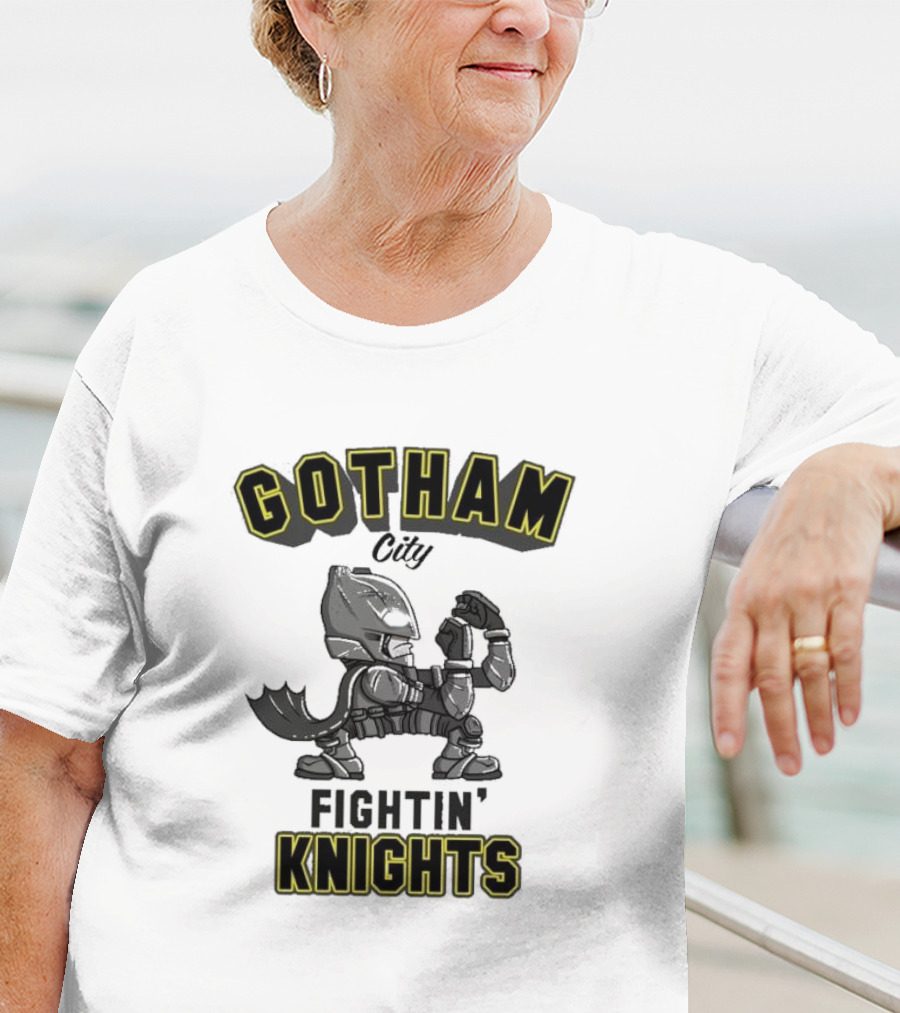 Gotham City Fightin’ Knights Batman Comic Style Armor Pose T-Shirt