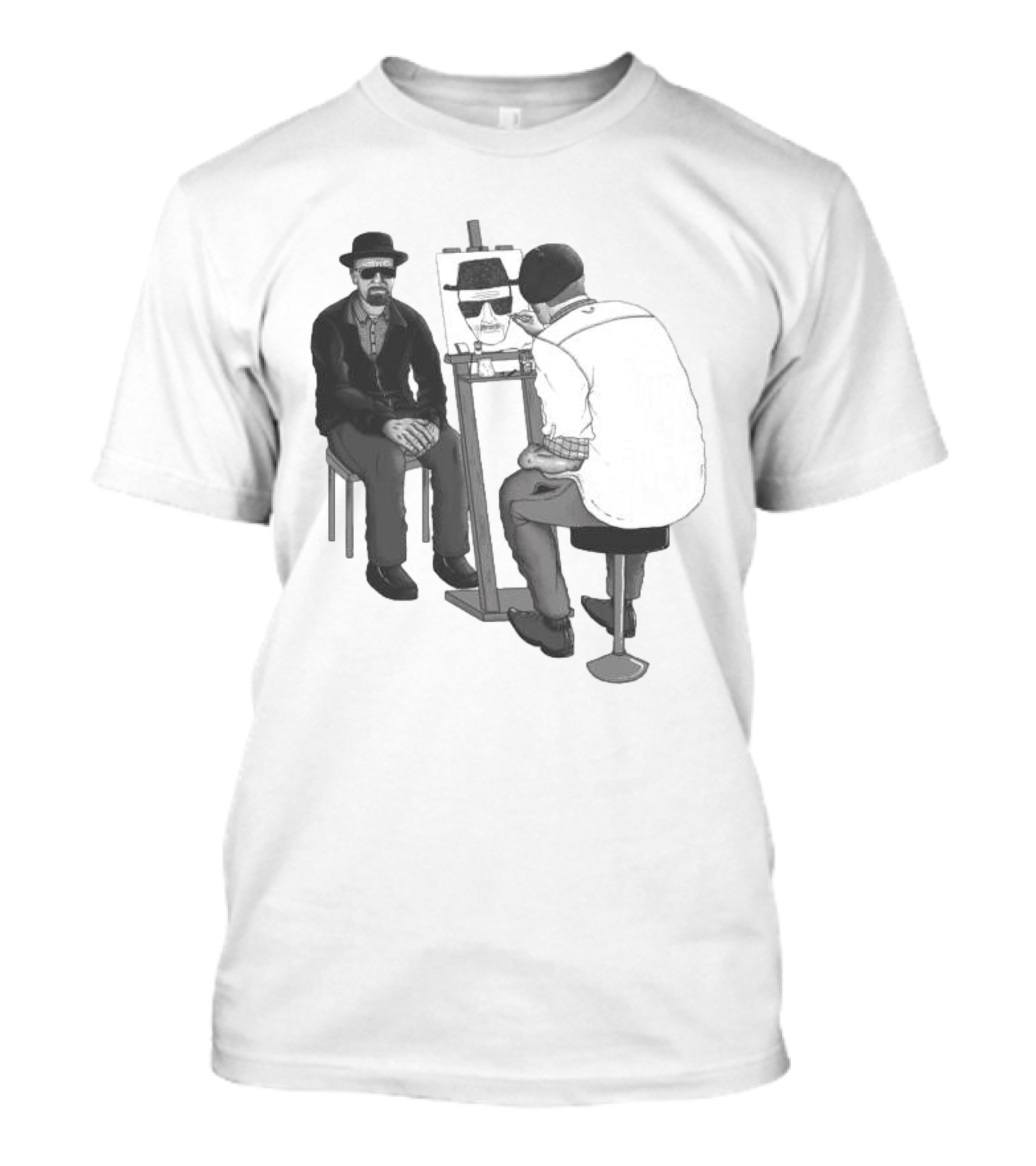The One Who Draws Breaking Bad Walter White Sketching Himself T-Shirt