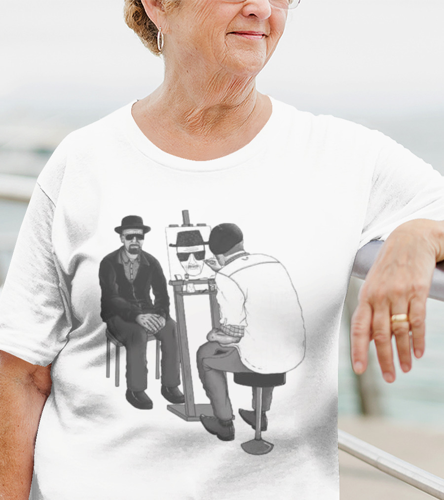 The One Who Draws Breaking Bad Walter White Sketching Himself T-Shirt