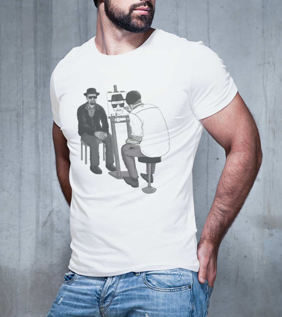 The One Who Draws Breaking Bad Walter White Sketching Himself T-Shirt