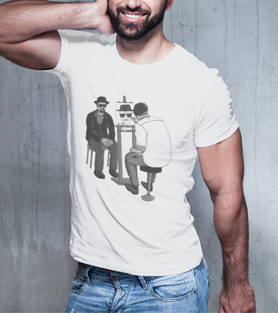 The One Who Draws Breaking Bad Walter White Sketching Himself T-Shirt