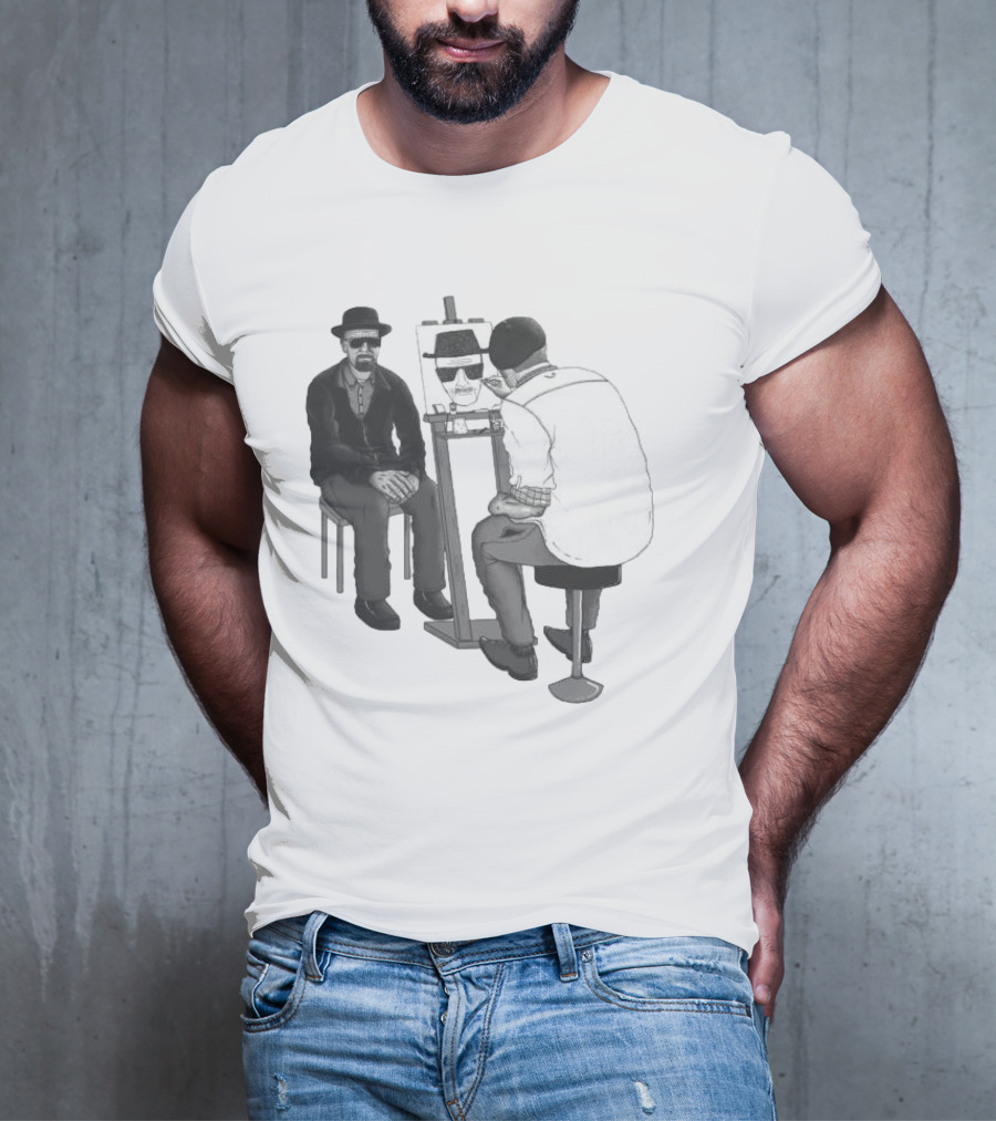 The One Who Draws Breaking Bad Walter White Sketching Himself T-Shirt