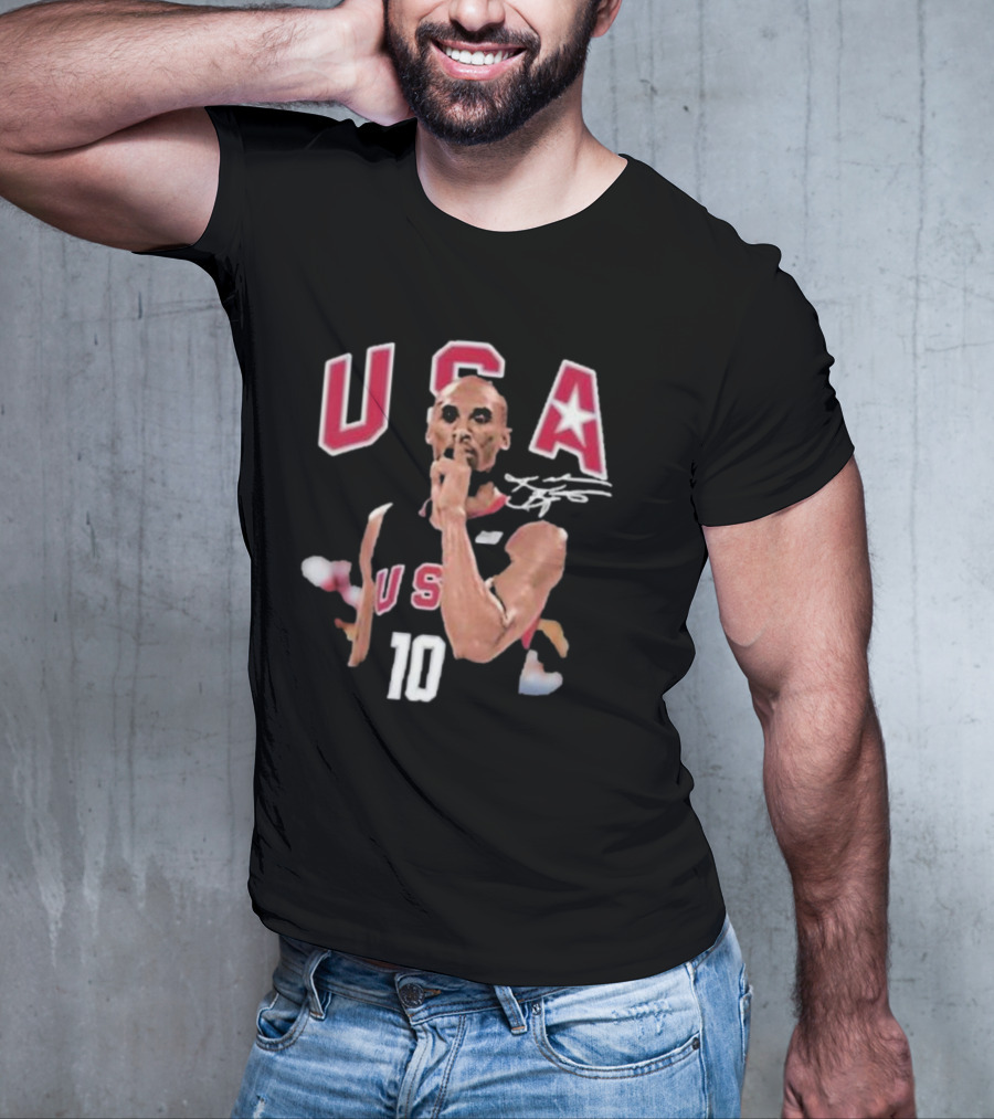 USA Basketball 10 Silence Gesture Athlete Signature T-Shirt